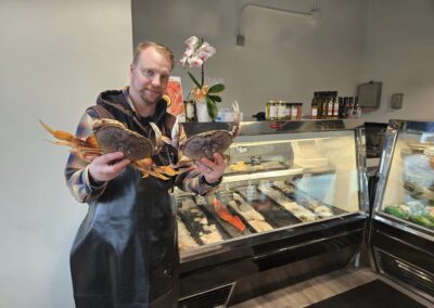 Photo of Dungeness crab and Matt Fall City Meats and Seafood