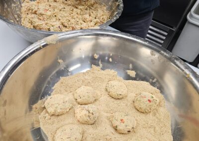 Photo of making fresh crab cakes at Fall City Meats and Seafood