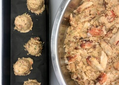 Photo of fresh made crab cakes at Fall City Meats and Seafood