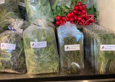 Photo of local herbs and greens at Fall City Meats and Seafood