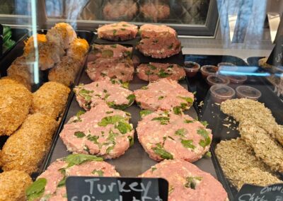 Photo of turkey spinach feta patties at Fall City Meats and Seafood